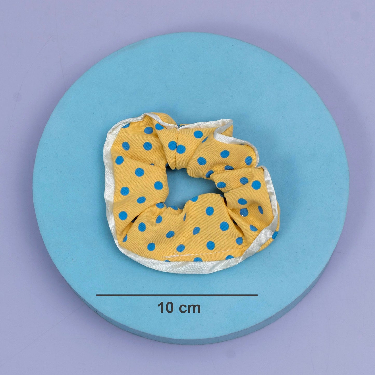 Polka Dot Satin Edge Scrunchie (1Dz) - UBKWS2575
