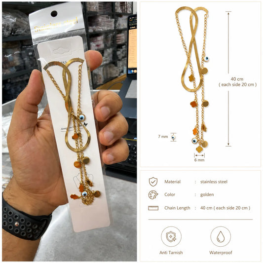 Evil eye double layered Necklace (1Pc) - UBKWS3003