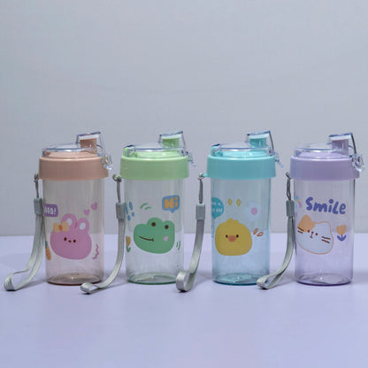 Cute Cartoon Printed Bottle with Strap (6Pcs) - UBKWS1212