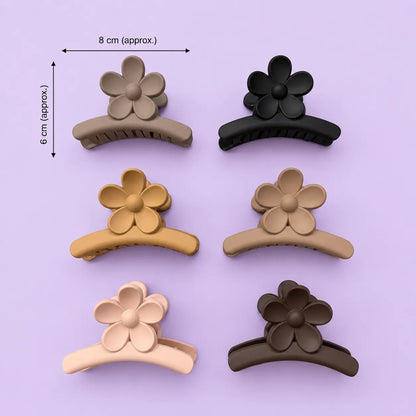 Flower Matt hair claw (1Dz) - UBKWS2927