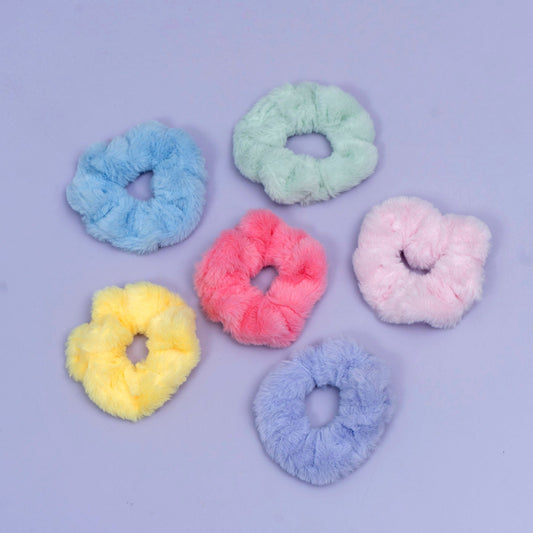Fluffy Plush Scrunchie (1Dz) - UBKWS2577