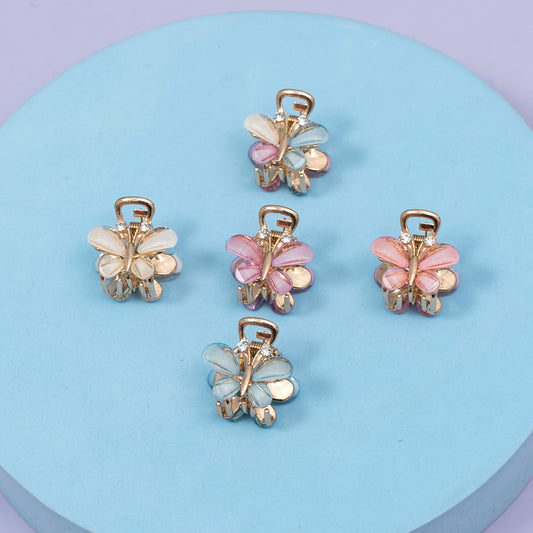 Mini Butterfly Crystal Hair Claw (1Dz) - UBKWS2714