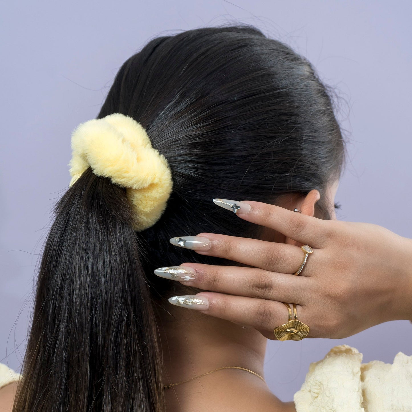 Fluffy Plush Scrunchie (1Dz) - UBKWS2577