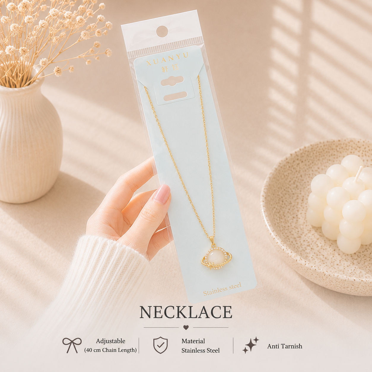 Korean Pendant Necklace - UBKWS3052