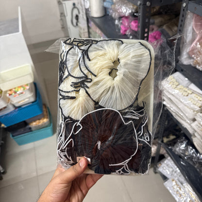 Korean style hair scrunchies (1Dz) - UBKWS2360