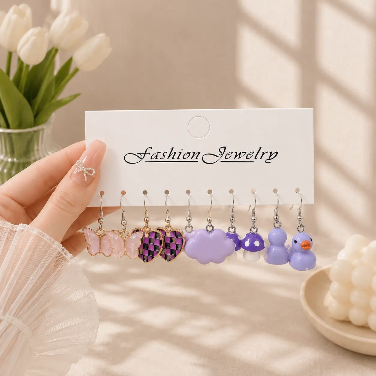 Korean earrings (1Set)
