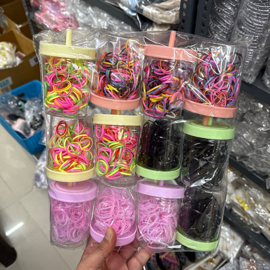 Kids Disco hair ties with Bottle (Pack of 12) - UBKWS1021