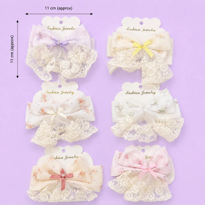 Korean hair bow alligator pin (1Dz) - UBKWS4211