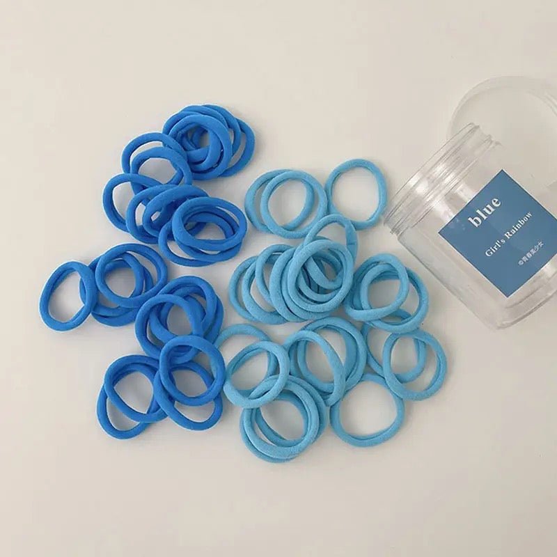 50 Pcs Colourful Daily Wear Rubbers With Bottle - UBK1570 - Unboxkar.in