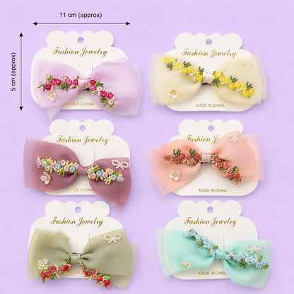 Korean hair bow alligator pin (1Dz) - UBKWS4213