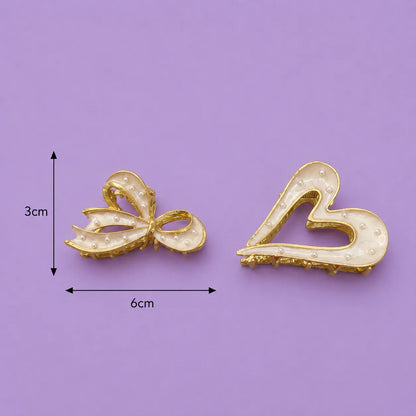 Premium Bow metal hair claw (6Pcs) - UBKWS2806