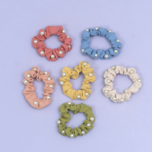 Pearl Studded Scrunchie (1Dz) - UBKWS2580