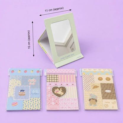 Korean foldable desk mirror (1Dz) - UBKWS4204