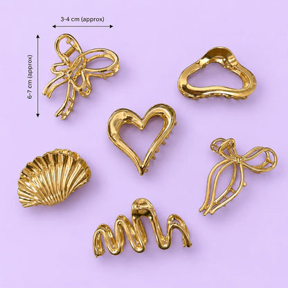 Korean metal hair claws (1Dz) - UBKWS4222