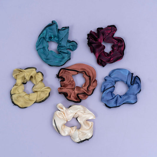 Shiny Satin Edge Scrunchie (1Dz) - UBKWS2582