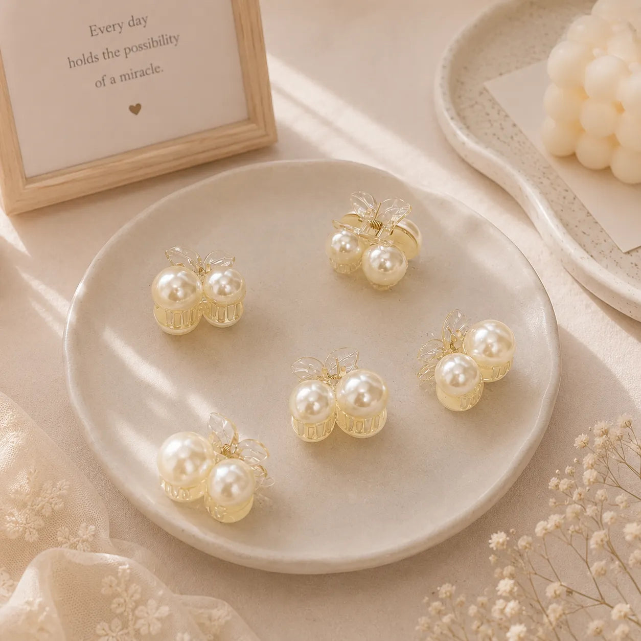 Pearl hair claw (1Dz) - UBKWS438-2