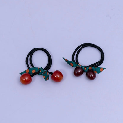 Cherry Knot Elastic Hair Tie (1Dz) - UBKWS2584