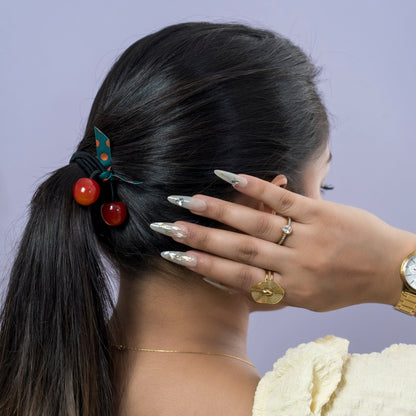 Cherry Knot Elastic Hair Tie (1Dz) - UBKWS2584