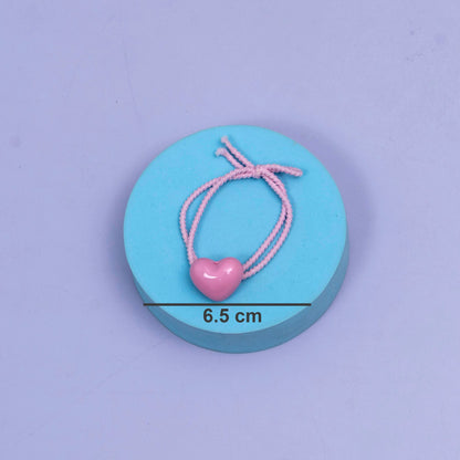 Heart Charm Elastic Hair Tie (1Dz) - UBKWS2585
