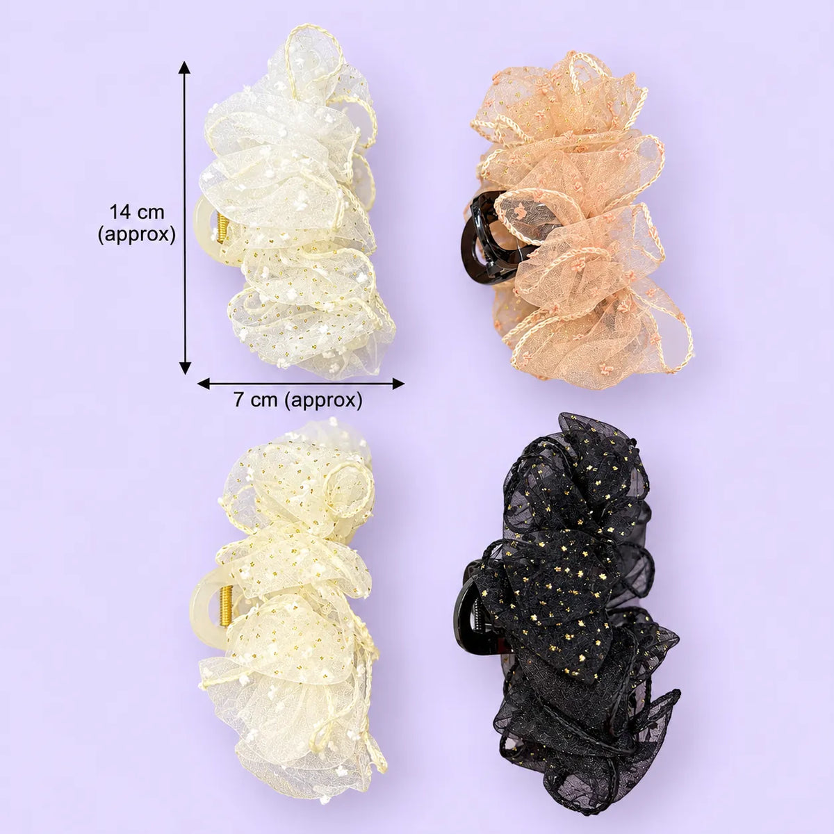 XL Bow hair claw (1Dz) - UBKWS4355