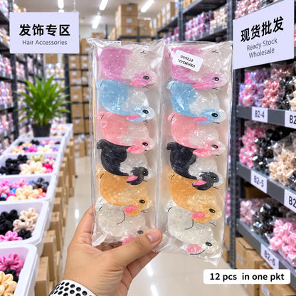XL Acrylic Rabbit Hair claw (1Dz) - UBKWS4280