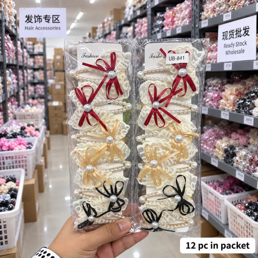 Korean pearl hair pins (1Dz) - UBKWS4233