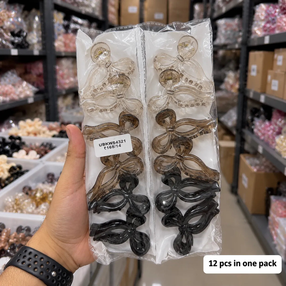 Knot medium hair claw (1Dz) - UBKWS4321