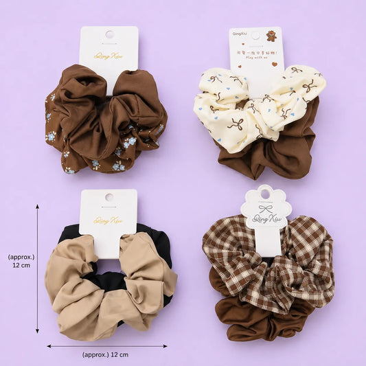 Premium combo hair scrunchies  (12 Sets) - UBKWS4059