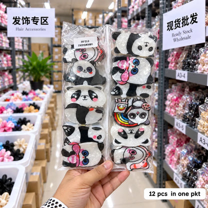 XL Acrylic panda Hair claw (1Dz) - UBKWS4282