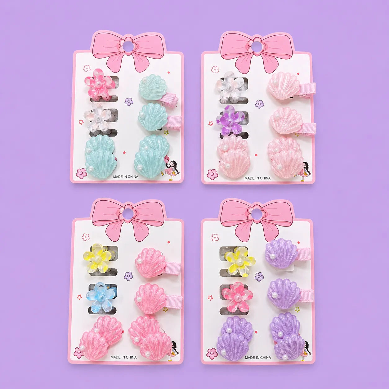 Shell Kids hair accessories set (1Dz) - CP-173