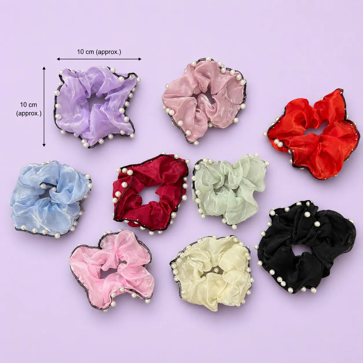 Pearl Mesh hair scrunchies (1Dz) - UBKWS2944