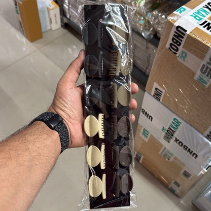 Matte Rectangle Mini Hair Claw (12Pcs) - UBKWS1268