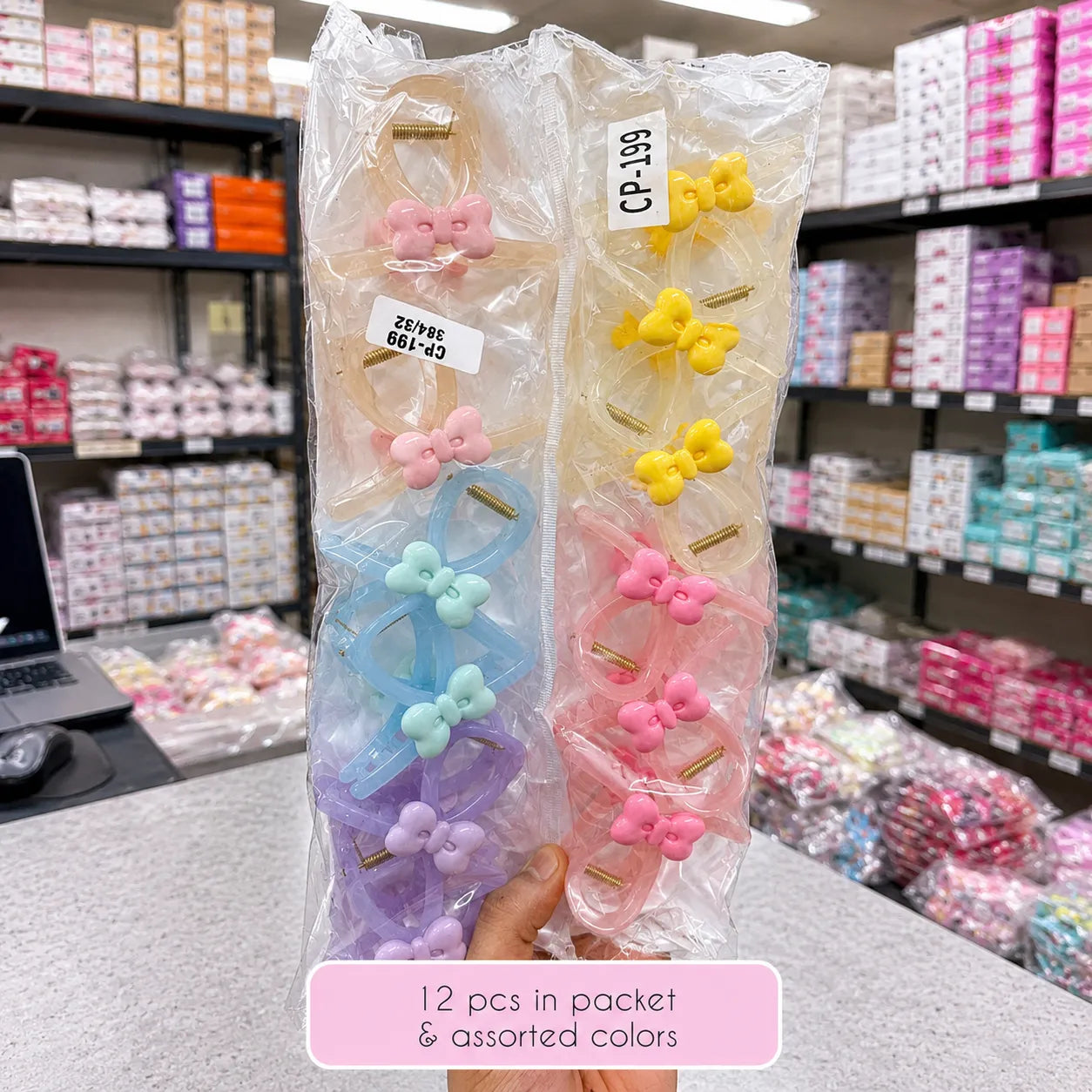 Pastel miniature hair claw (1Dz) - CP-199