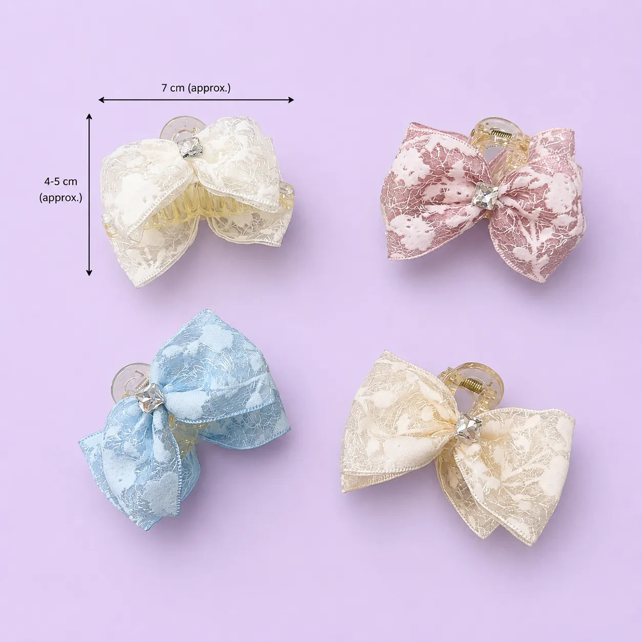 Korean Medium hair bows (1Dz) - UBKWS2981