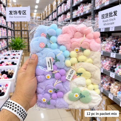 korean Fur har scrunchies (1Dz) - UBKWS4257