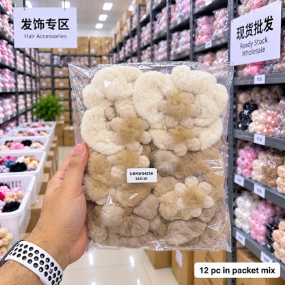 korean Fur har scrunchies (1Dz) - UBKWS4258