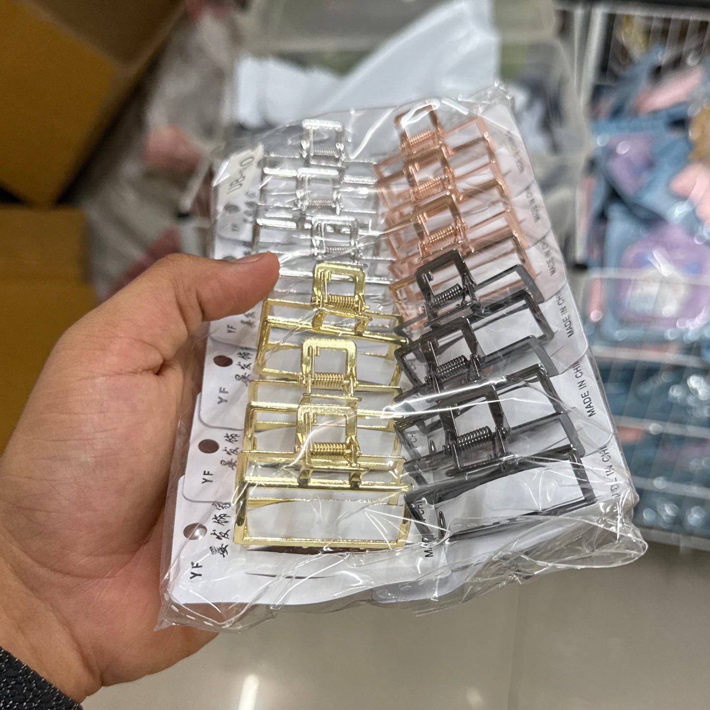Rectangle Metal Hair Claw Clip (1Dz) - UBKWS2580