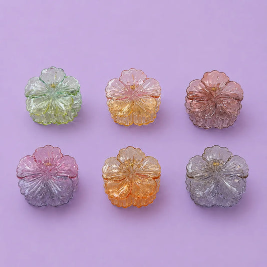 Korean hibiscus flower clip (1Dz) - UBKWS2816