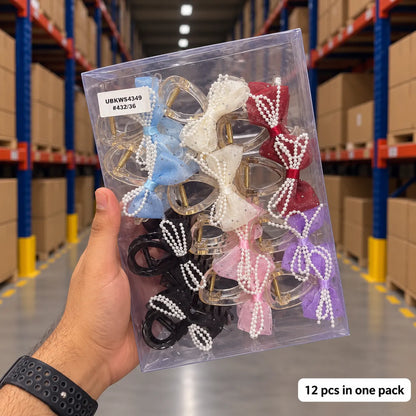 Bow hair claw Clip (1Dz) - UBKWS4349