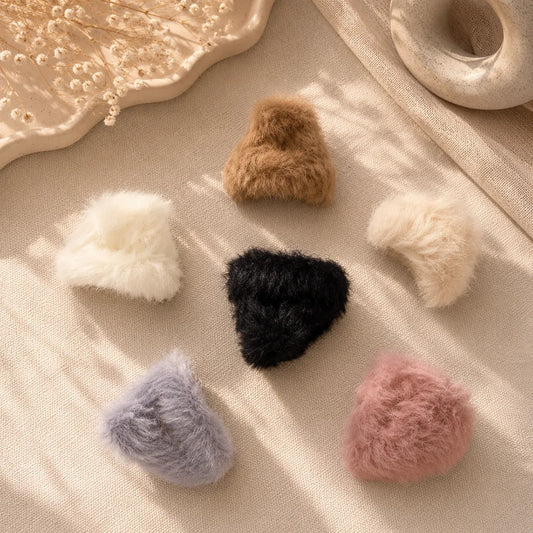 Korean mini fur  Hair Claw (1Dz) - UBKWS2845