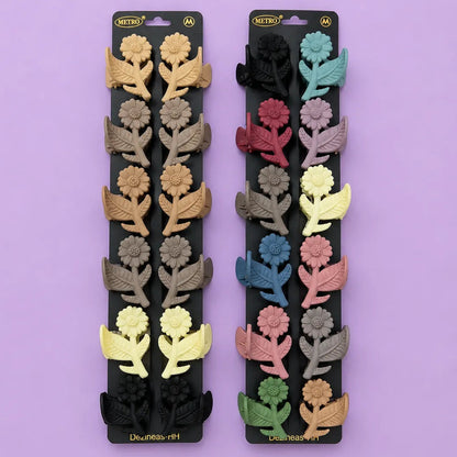 Matt Sunflower mini hair claw (24Pcs) - GI-600B