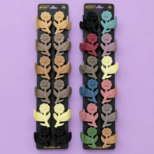 Matt Sunflower mini hair claw (24Pcs) - GI-600B