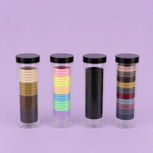Pastel Soft hair ties bottle (1Dz) - UB-452