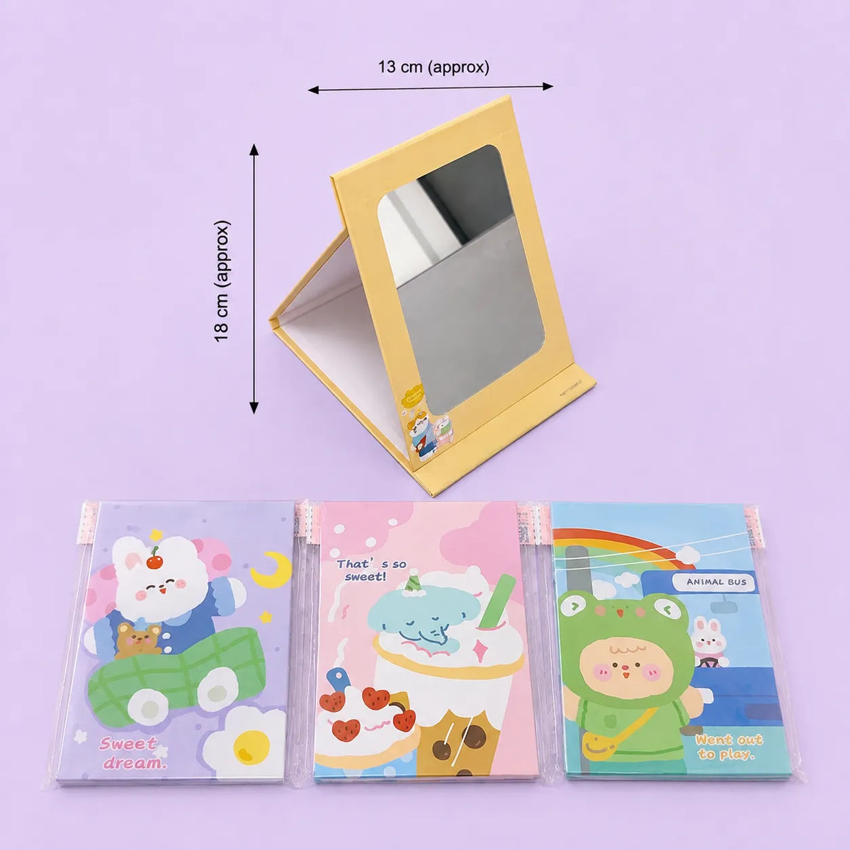 Korean foldable desk mirror (1Dz) - UBKWS4208