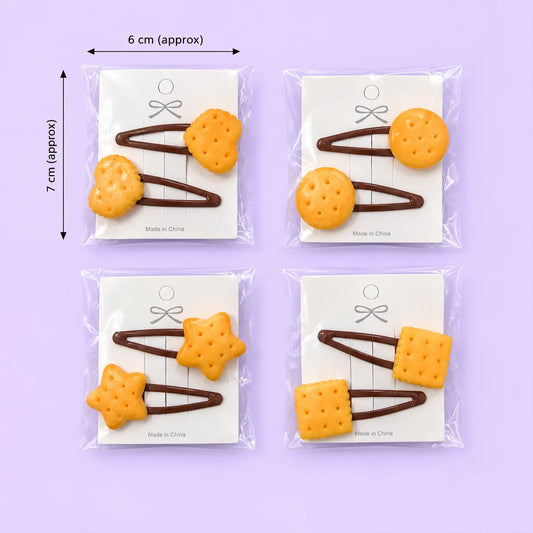 Korean cookies hair pins (1Dz) - UBKWS4224