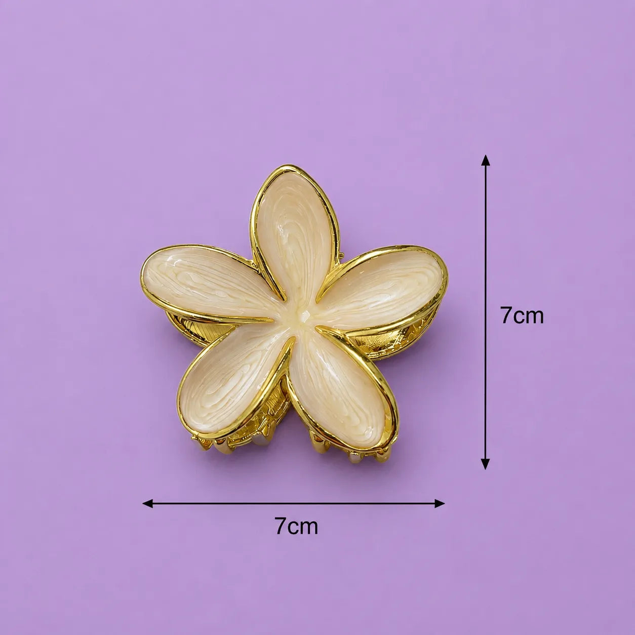 XL Premium flower metal hair claw (6Pcs) - UBKWS2803