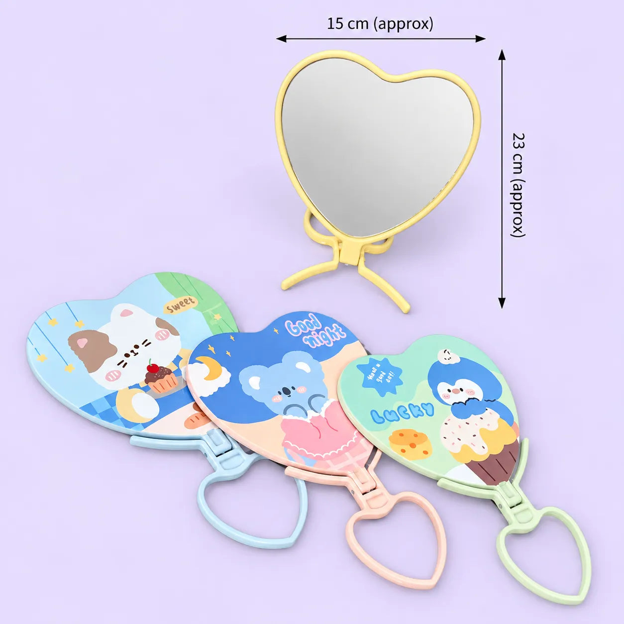 Korean foldable desk mirror (1Dz) - UBKWS4237