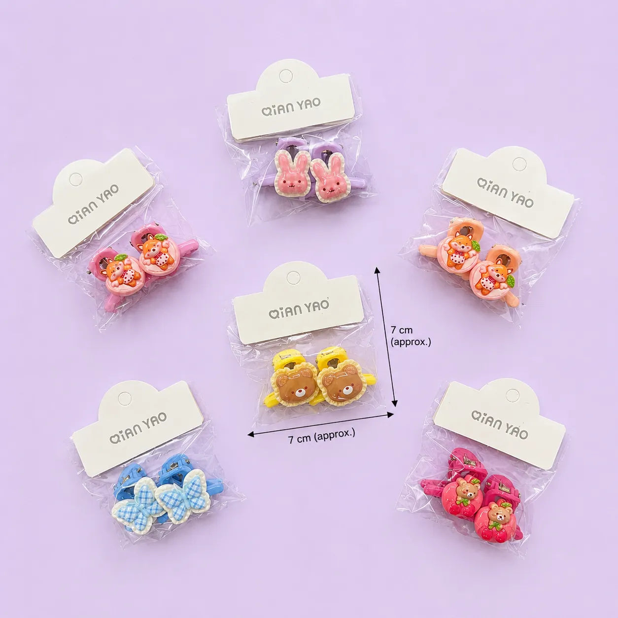 Mini flower hair claw (10 Pcs) - UBKWS2965