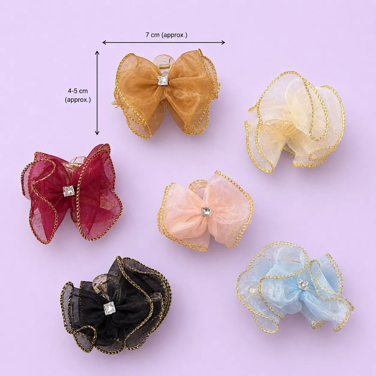Korean Medium hair bows (1Dz) - UBKWS2975
