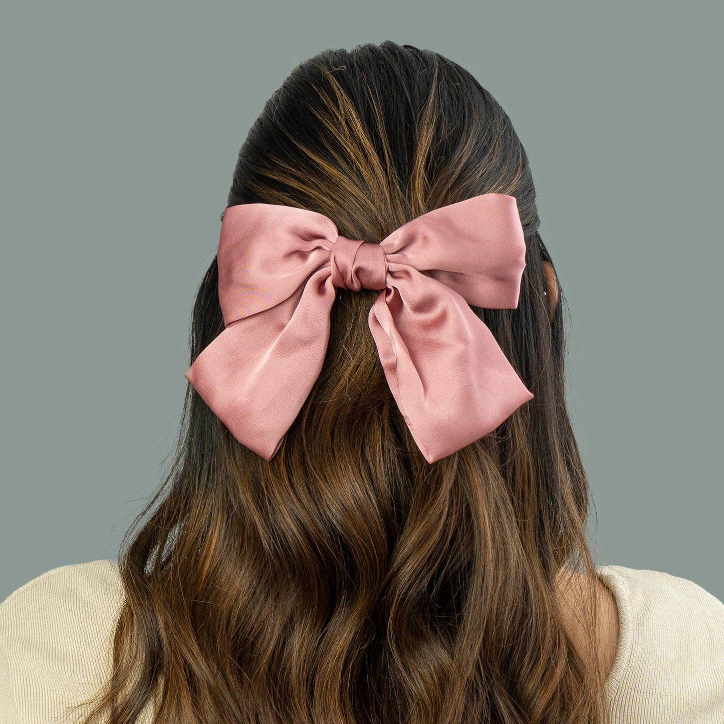 XL Satin hair bow (Pack of 12) - UBKWS891